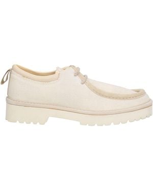 Pànchic Lace-Up Shoes Leather, Textile Fibres - Natural