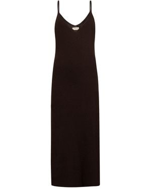 Officine Generale Dark Midi Dress Merino Wool - Brown