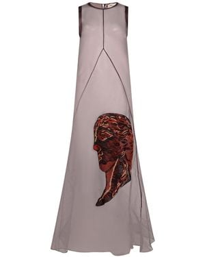 Fendi Plum Midi Dress Polyamide - Purple