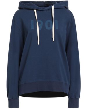 Circolo 1901 Logo Hooded Cotton-Blend Sweatshirt - Blue