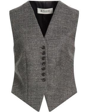 Rohe Tailored Vest Virgin Wool, Linen, Polyamide, Cotton - Gray