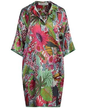 Shirtaporter Mini Dress Silk, Elastane - Green