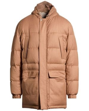 Eleventy Sand Puffer Wool, Silk - Brown