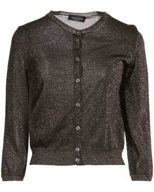 Roberto Collina Cardigan Viscose, Metallic Polyester - Black