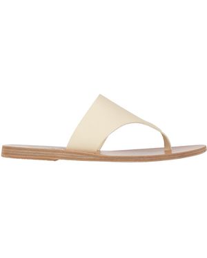 Ancient Greek Sandals Thong Sandal Cowhide - White