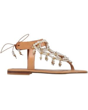 Elina Linardaki Thong Sandal Leather - Natural