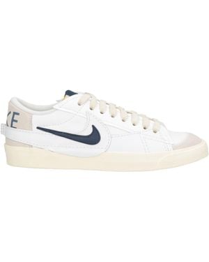 Nike Sneakers Leather, Textile Fibers - White