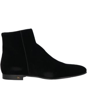 Dolce & Gabbana Ankle Boots Cotton - Black