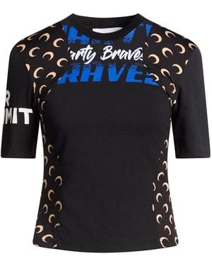 Marine Serre T-Shirt Cotton - Black
