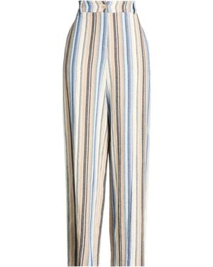CROCHÈ Pants Cotton, Linen, Polyester - White