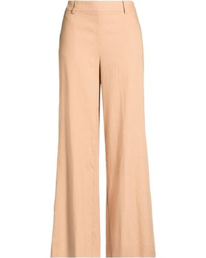 Soallure Camel Pants Linen, Viscose - Natural