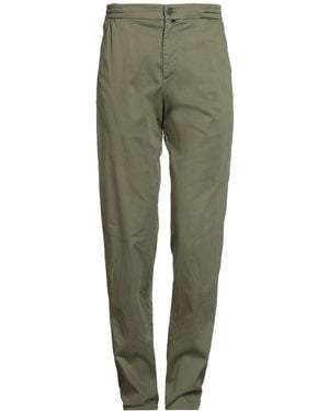 Kiton Military Pants Cotton, Lycra, Elastane - Green