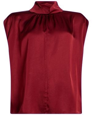Manila Grace Burgundy Top Viscose - Red