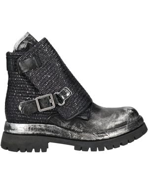 A.s.98 Charcoal Ankle Boots Leather, Textile Fibres - Black