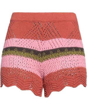 Akep Rust Shorts & Bermuda Shorts Cotton, Polyester - Red