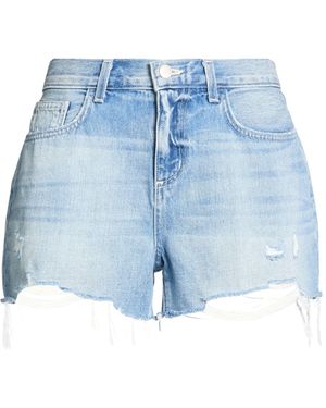 L'Agence Denim Shorts Cotton - Blue
