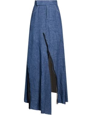 Alessandra Marchi Slate Maxi Skirt Linen - Blue