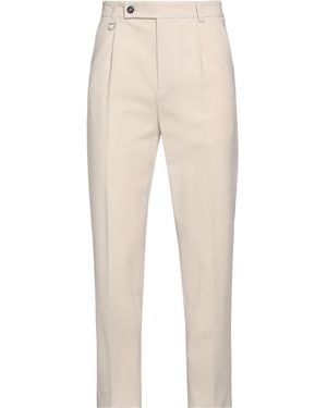 Paolo Pecora Trousers Polyester, Wool, Elastane - Natural