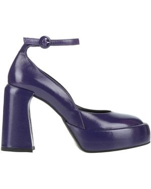Elena Iachi Pumps Soft Leather - Blue