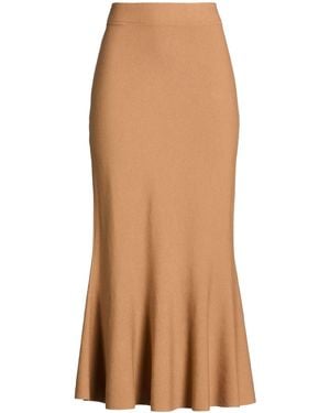 ViCOLO Light Midi Skirt Viscose, Polyester - Brown