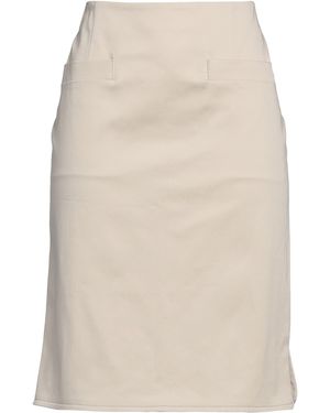 Alberta Ferretti Cream Midi Skirt Cotton, Textile Fibers - Natural