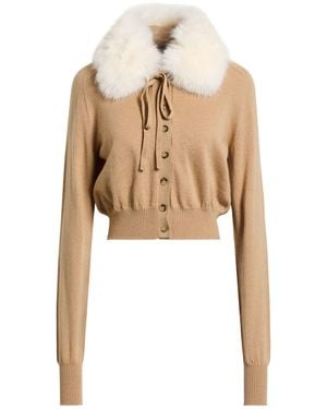 Sportmax Sand Cardigan Virgin Wool - Natural