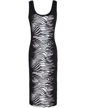 Versace Jeans Couture Midi Dress Viscose, Elastane - White