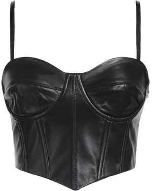 Dondup Top Lambskin - Black
