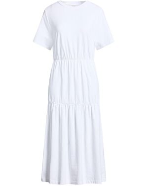 Max Mara Midi Dress Cotton, Elastane - White
