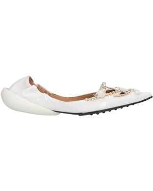 13 09 SR Ballet Flats - White