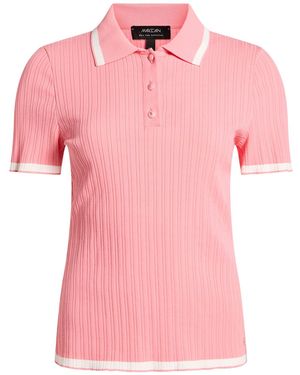 Marc Cain Polo Shirt Viscose, Polyester - Pink