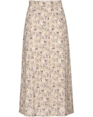 Berwich Maxi Skirt Cotton, Elastane - Natural