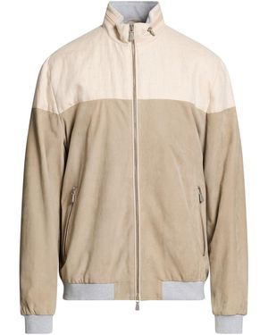 Eleventy Platinum Jacket Lambskin, Linen - White