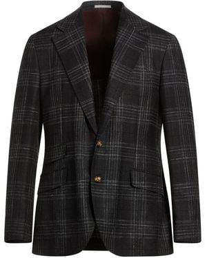 Brunello Cucinelli Blazer Wool, Silk, Linen - Black