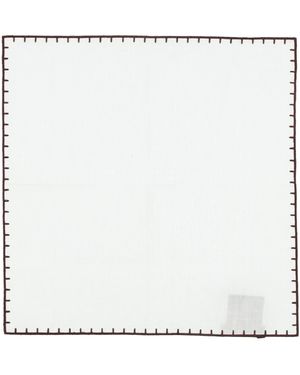 ZEGNA Scarf Linen, Cotton - White