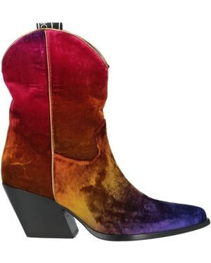 Elena Iachi Ankle Boots Textile Fibres - Red