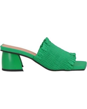 Ganni Sandals Textile Fibers - Green