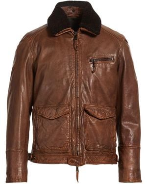 THE JACK AND JACKIE LEATHERS Jacket Polyester, Viscose, Elastane - Brown