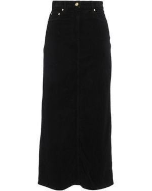 Ganni Maxi Skirt Organic Cotton, Elastane - Black