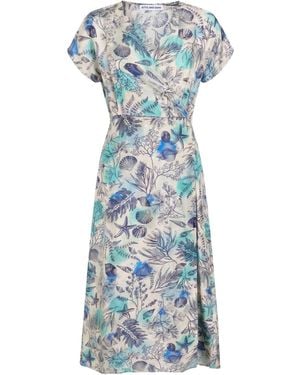 Attic And Barn Maxi Dress Silk - Blue