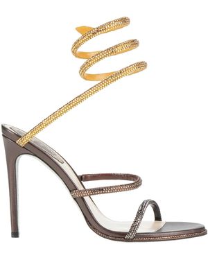 Rene Caovilla Sandals Textile Fibres - Metallic