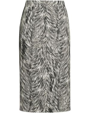 Dolce & Gabbana Midi Skirt Silk, Elastane - Grey