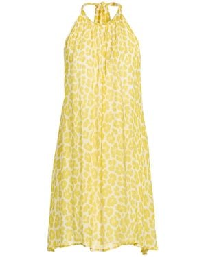 Fisico Midi Dress Viscose, Cotton, Silk - Yellow