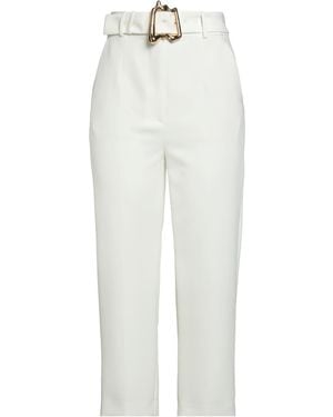 Moschino Couture Ivory Trousers Polyester, Elastane - White