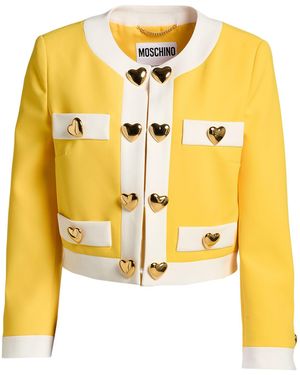Moschino Blazer Polyester, Elastane - Yellow