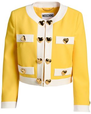 Moschino Blazer Polyester, Elastane - Yellow
