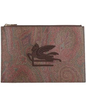 Etro Chocolate Handbag Cotton, Polyester, Pvc - Brown