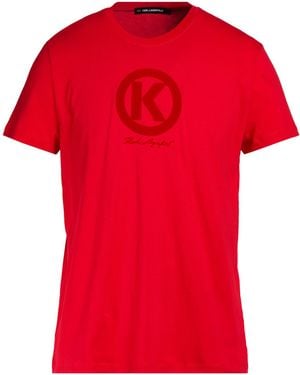KARL LAGERFELD T-Shirt Organic Cotton - Red
