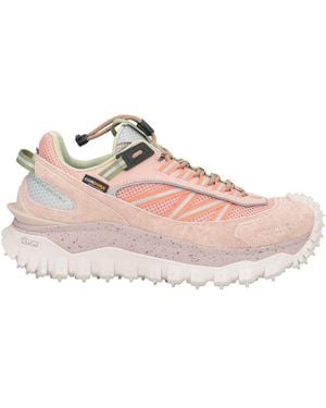 Moncler Sneakers Leather, Textile Fibers, Synthetic Material - Pink