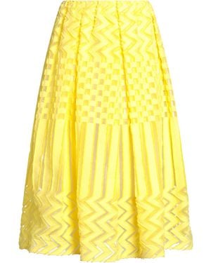 Sara Roka Midi Skirt Cotton, Polyamide - Yellow